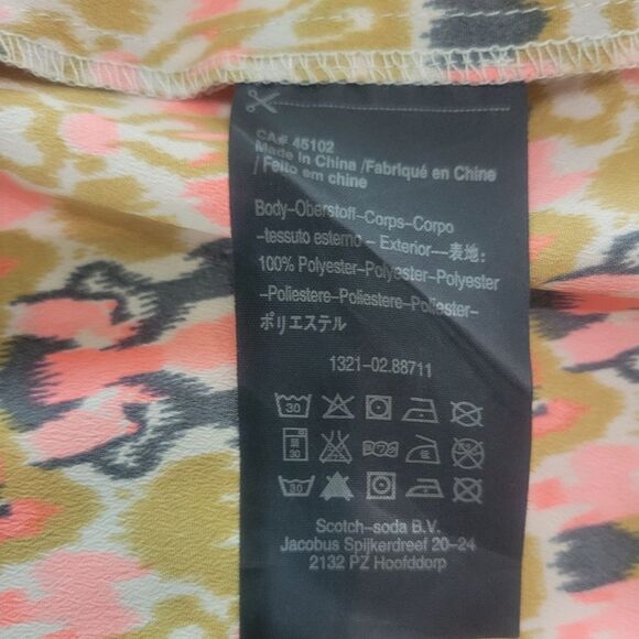 Maison Scotch Print Dress With Peter Pan Collar Size 10 - Picture 6 of 6